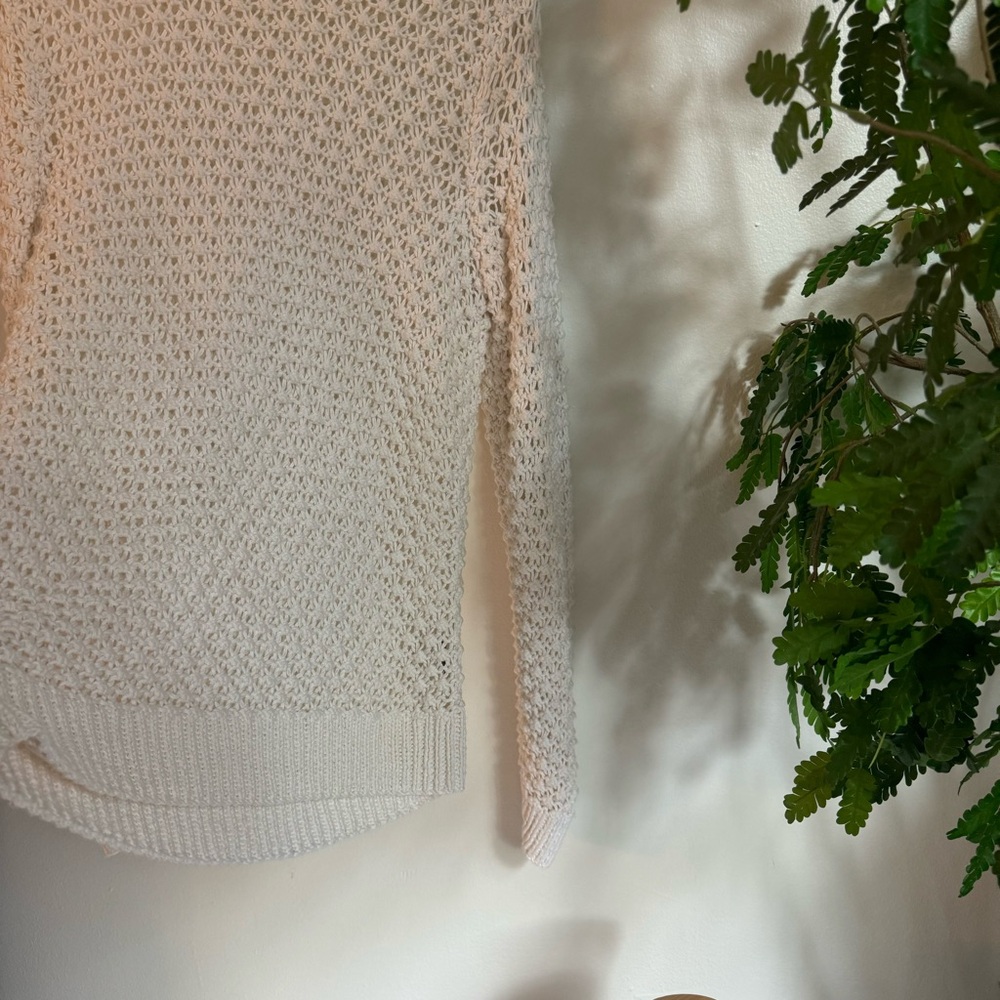 Jenni Kayne Cream Crew Neck Sweater - Picture 2 of 5